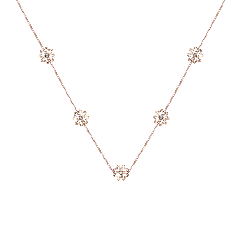 Love M Necklace with four M motifs