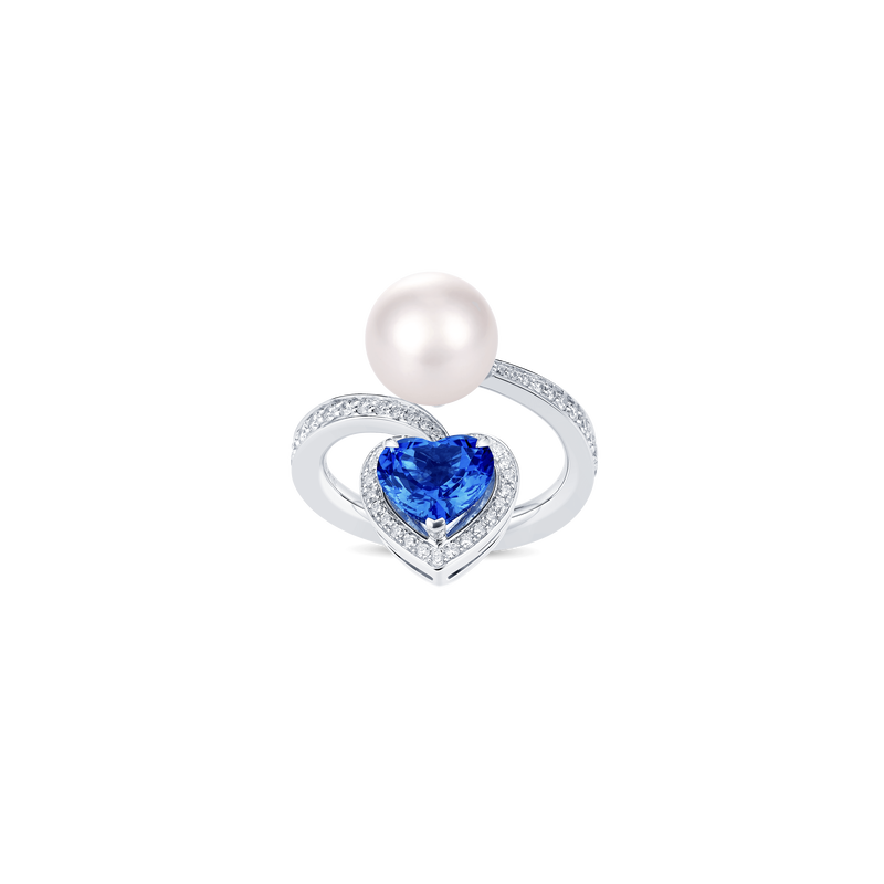 Venus Tanzanite and Diamond Pav&eacute; Ring