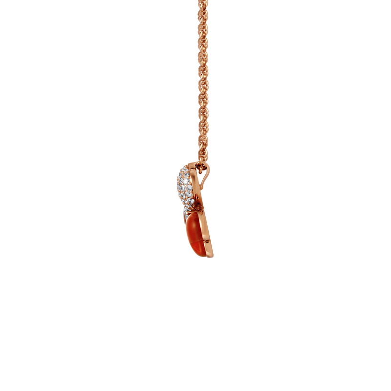 Flower of Eternity Red Agate Pendant