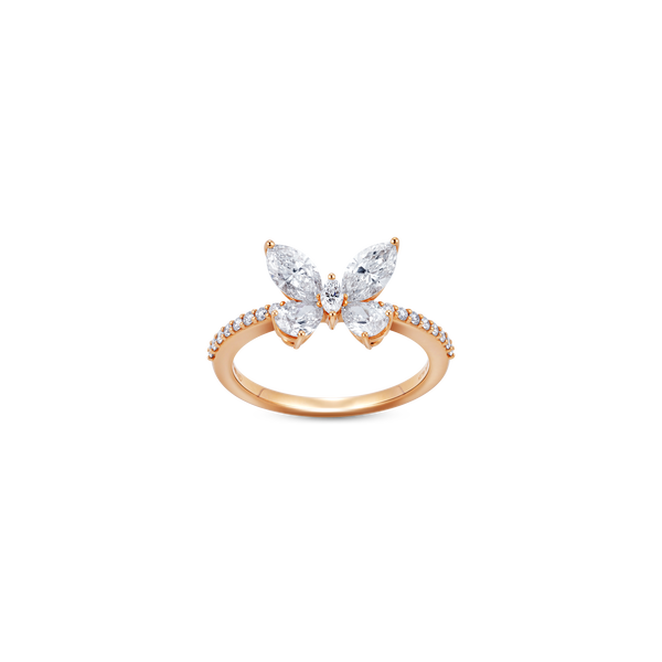 Diamond Essentials Quattro Vola Rose Gold Ring
