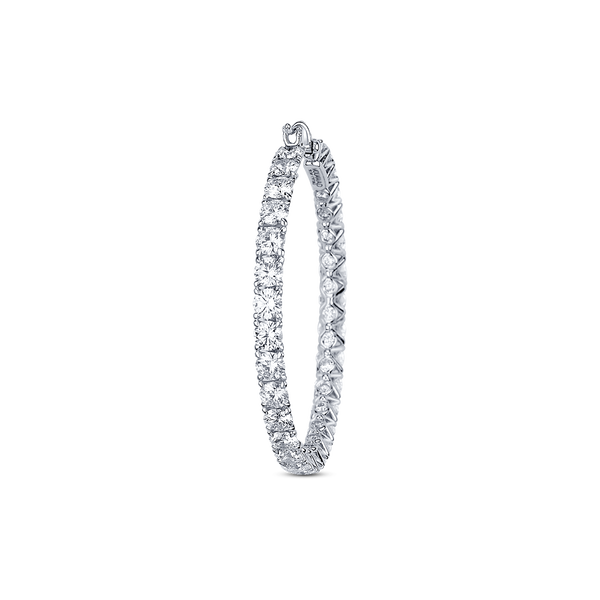 M Classique Large Diamond Hoop Earrings