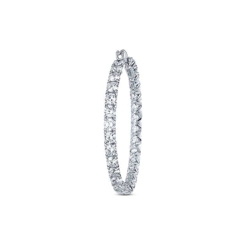 M Classique Large Diamond Hoop Earrings