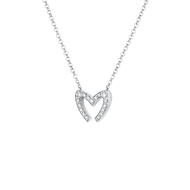 Love M Diamond Pav&eacute; Pendant