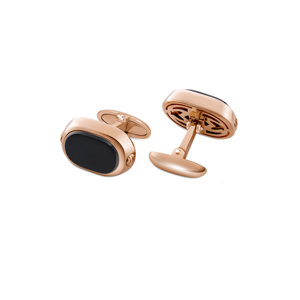 Grande Ellipse Cufflinks in Black Onyx