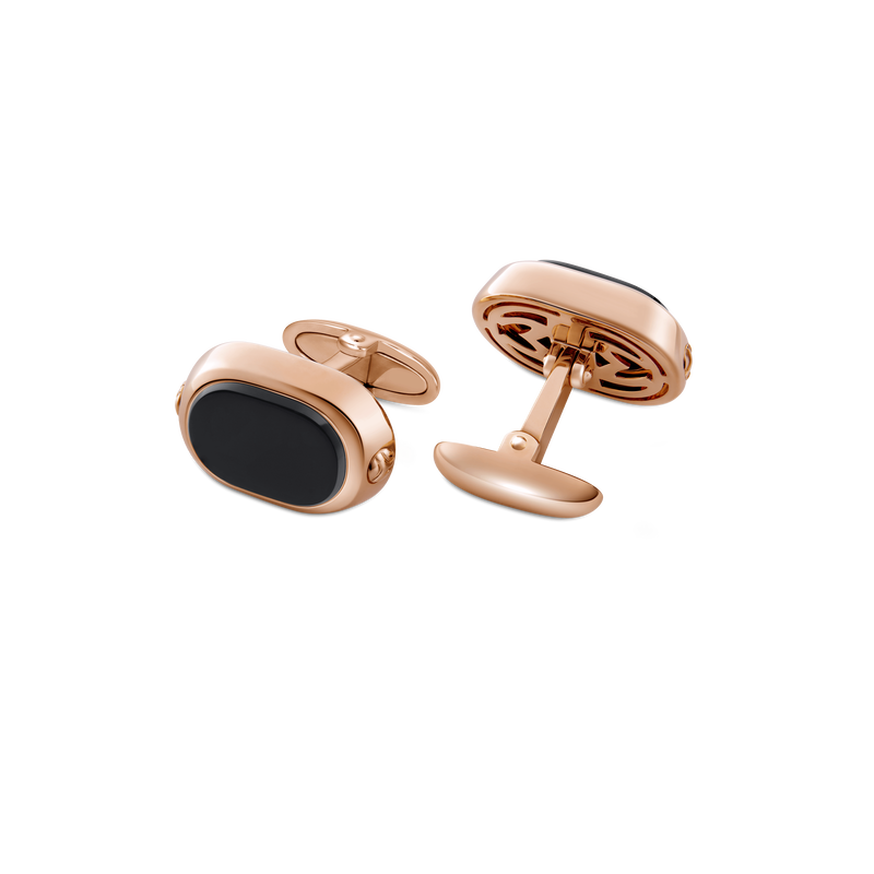 Grande Ellipse Cufflinks in Black Onyx