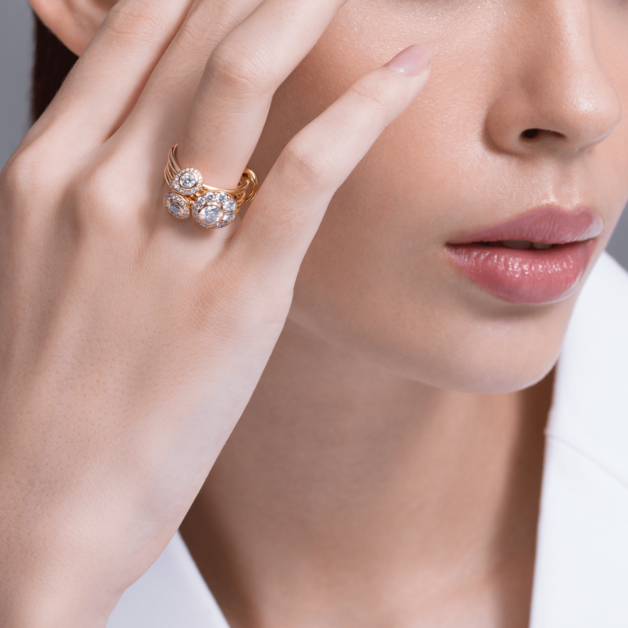 Triple online stack ring