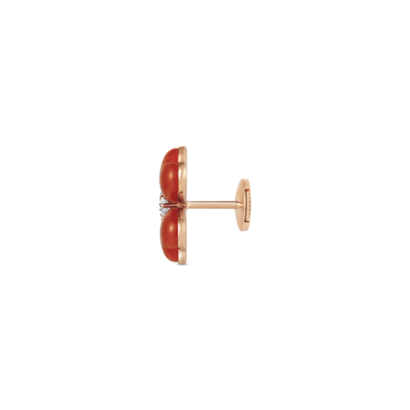 Flower of Eternity Red Agate Earrings