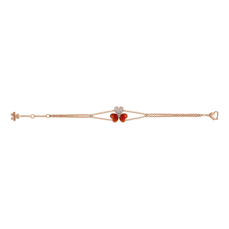 Flower of Eternity Red Agate Bracelet