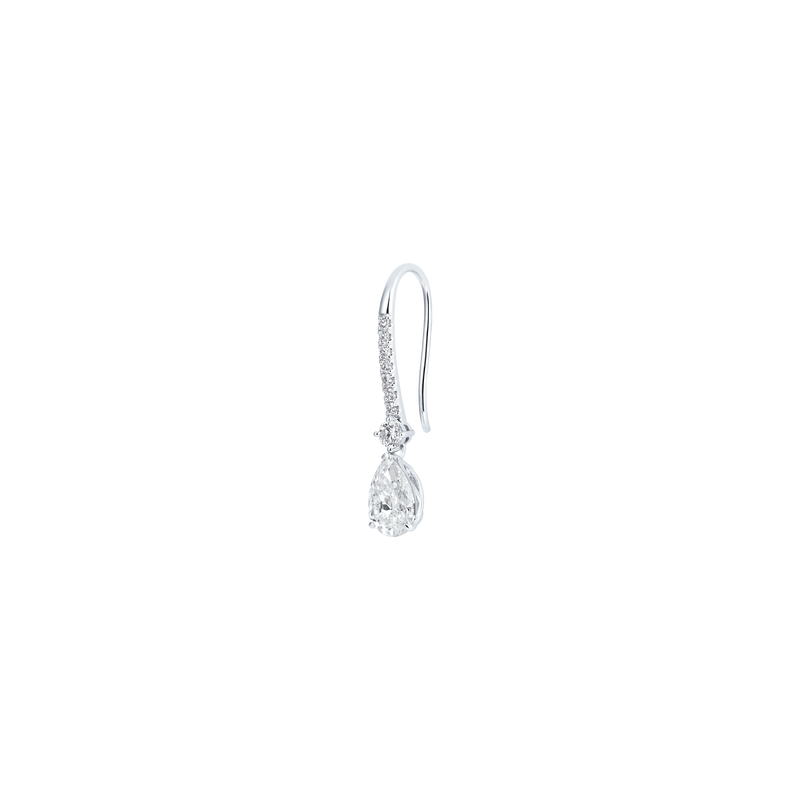 Diamond Essentials Unity 梨形鑽石法式掛勾耳環