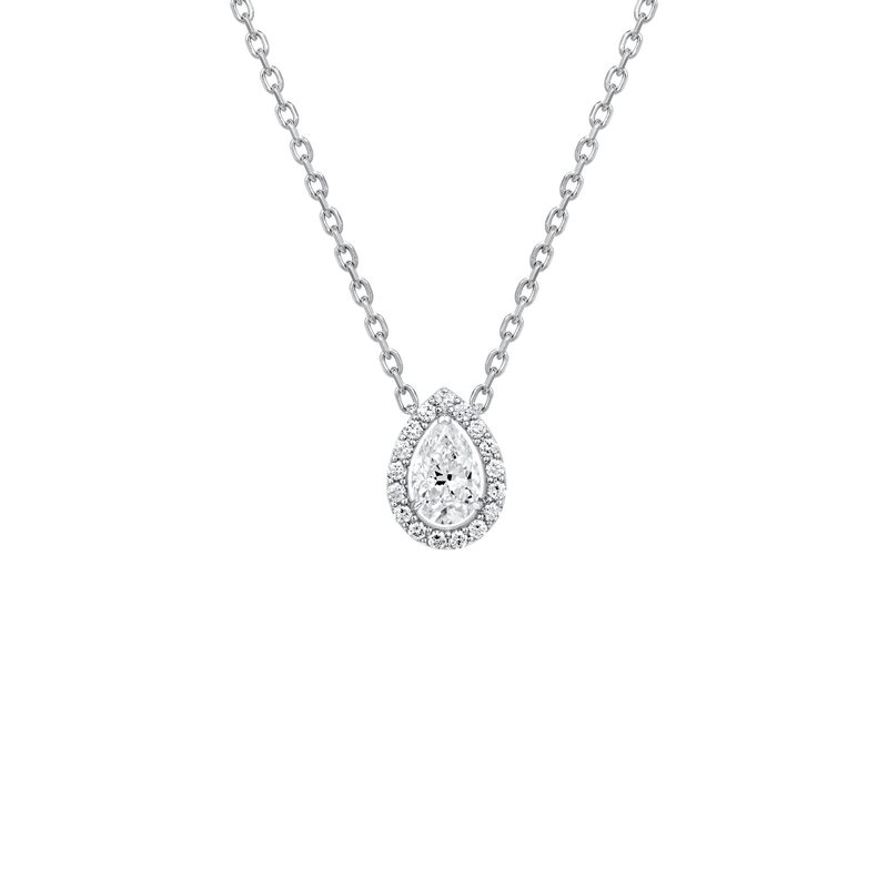 Diamond Essentials Unity 梨形鑽石光環吊墜