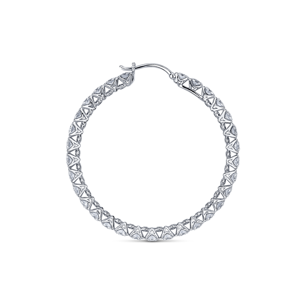 M Classique Large Diamond Hoop Earrings