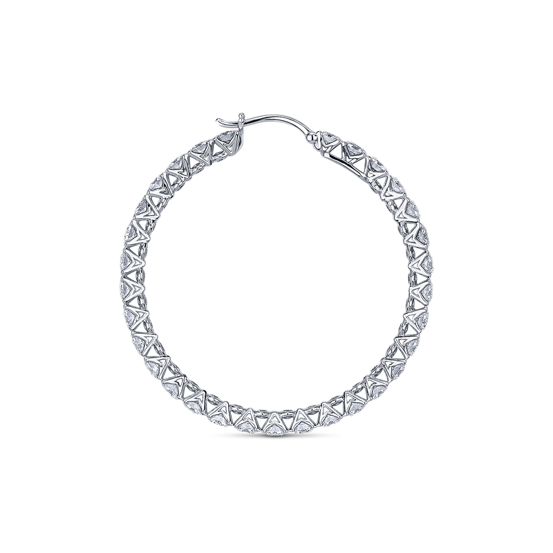 M Classique Large Diamond Hoop Earrings