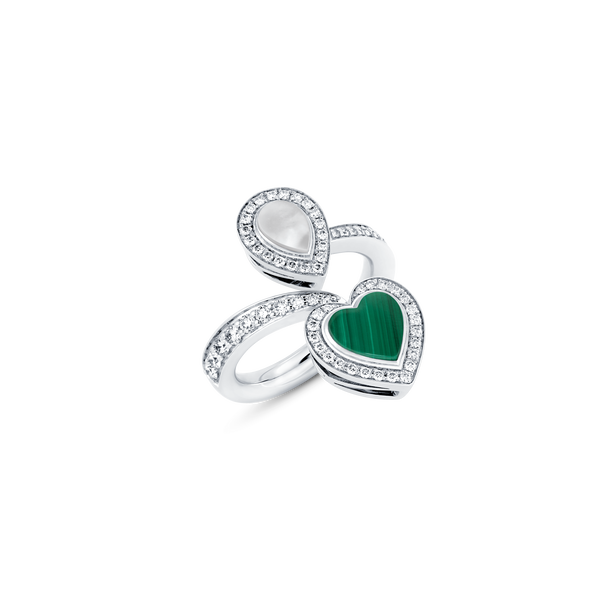 Venus Mother of Pearl & Malachite Ring