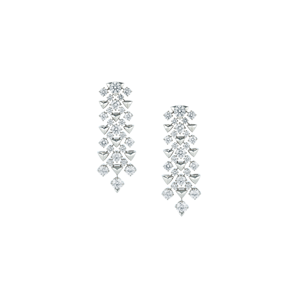 Trigonia Signature White Gold Earrings