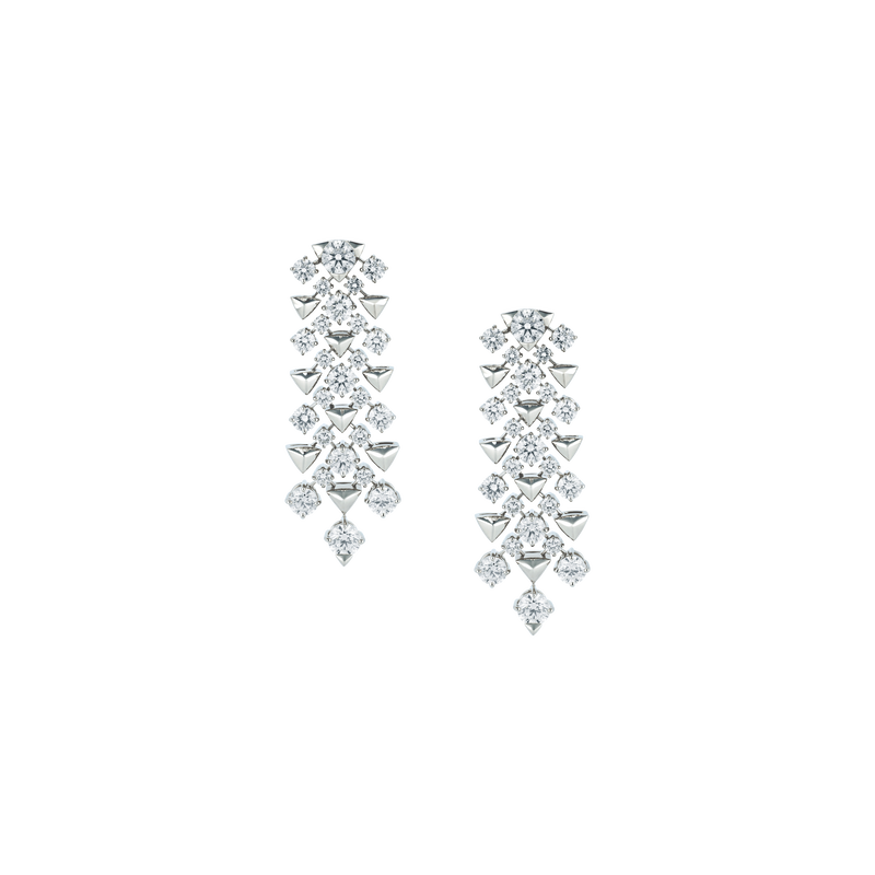 Trigonia Signature White Gold Earrings