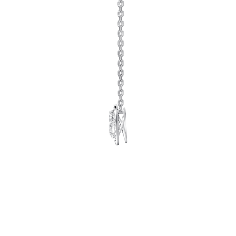 Diamond Essentials Unity Pear Halo Pendant