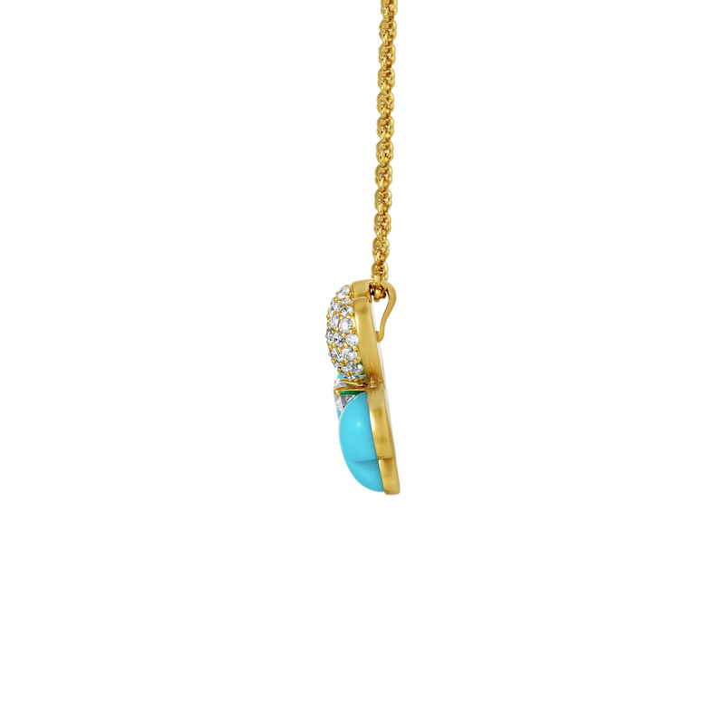 Flower of Eternity Turquoise Large Pendant