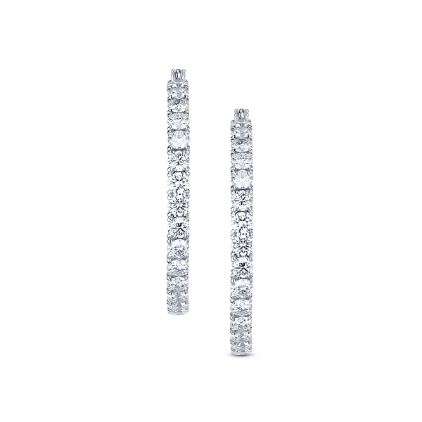 M Classique Large Diamond Hoop Earrings