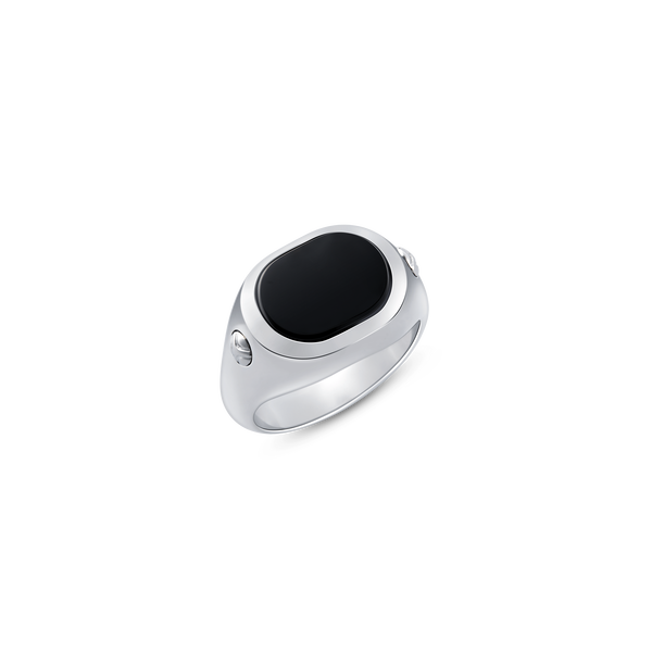Grande Ellipse Men's Ring in Black Onyx