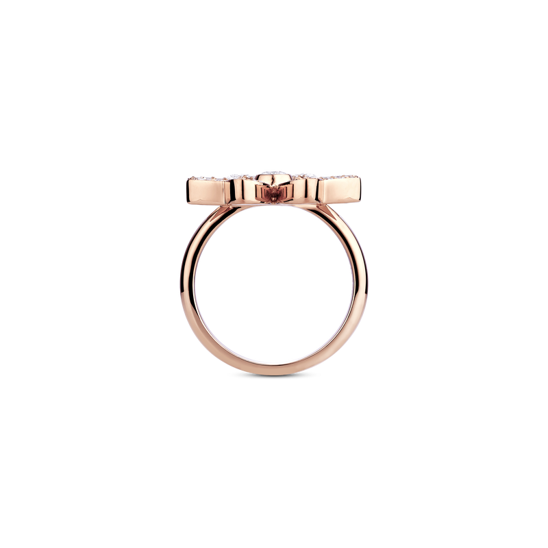 Love M Ring with four M motifs