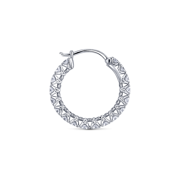 M Classique Small Diamond Hoop Earrings