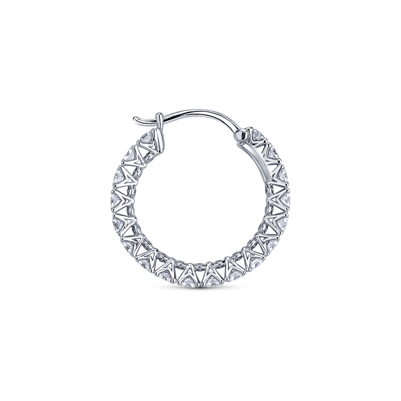 M Classique Small Diamond Hoop Earrings