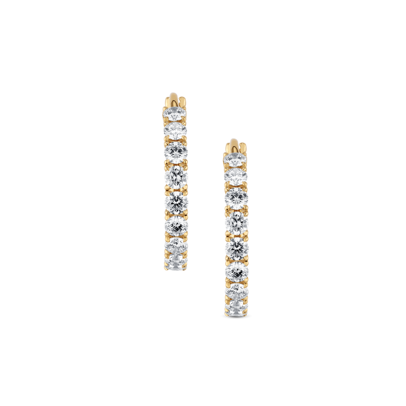 M Classique Small Diamond Hoop Earrings