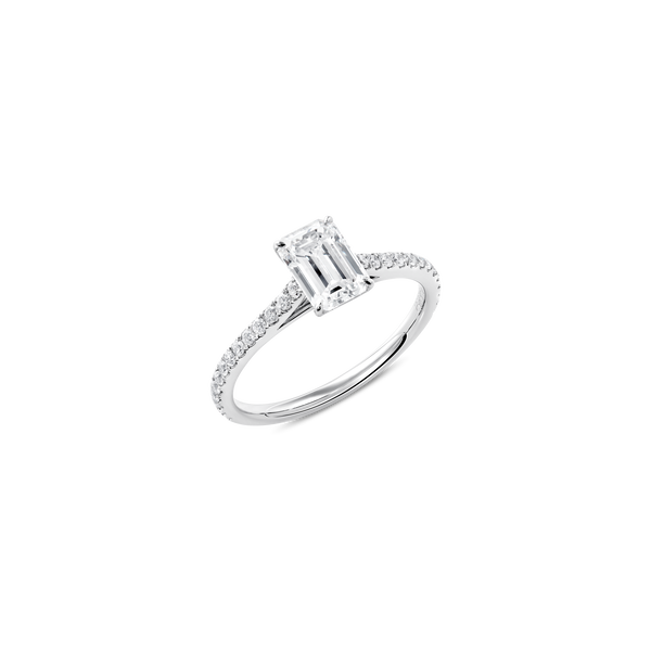 Unity Emerald-Cut Pav&eacute; Engagement Ring