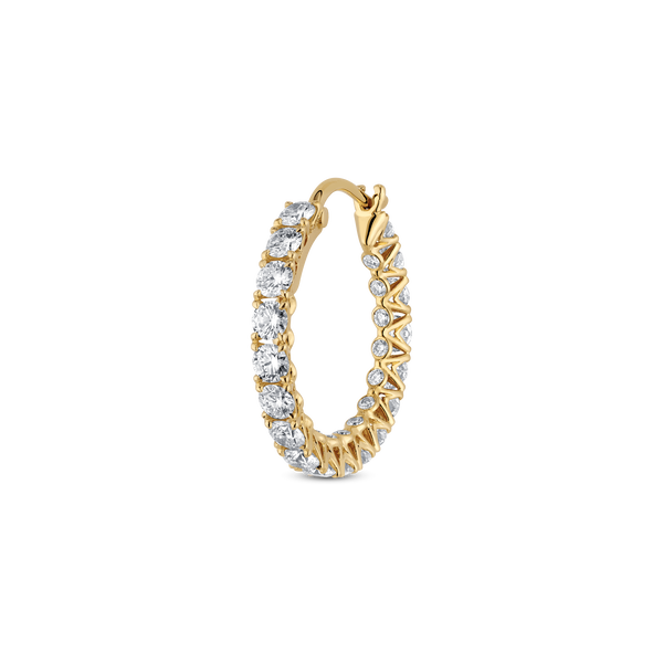 M Classique Small Diamond Hoop Earrings