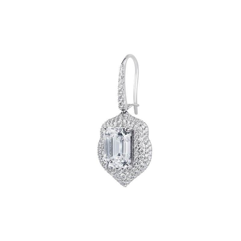 Mouawad Haven White Gold Emerald-Cut Diamond Earrings​