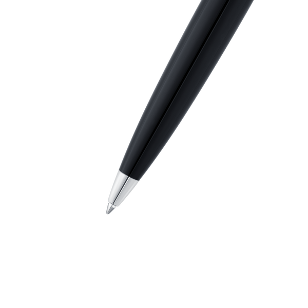 Grande Ellipse Black Lacquer & Diamond Ballpoint Pen