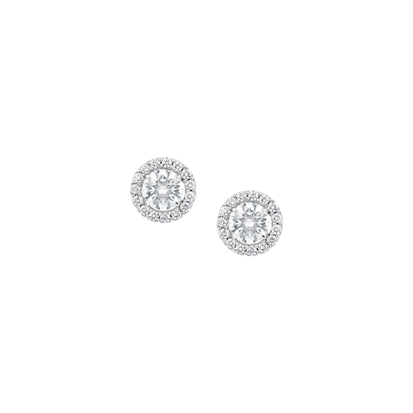Diamond Essentials Unity Round Halo Earrings
