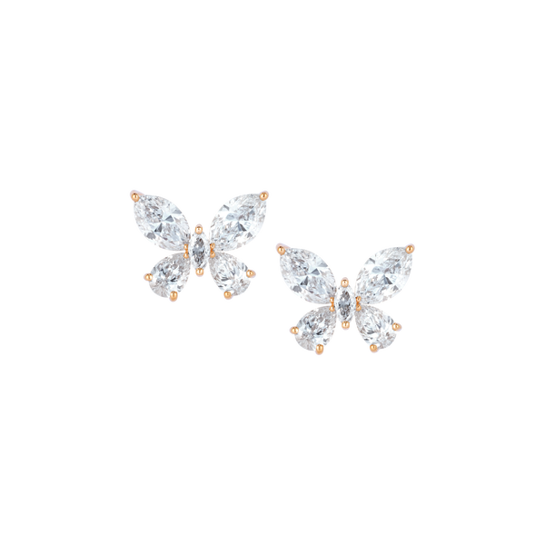 Diamond Essentials Quattro Vola Rose Gold Earrings