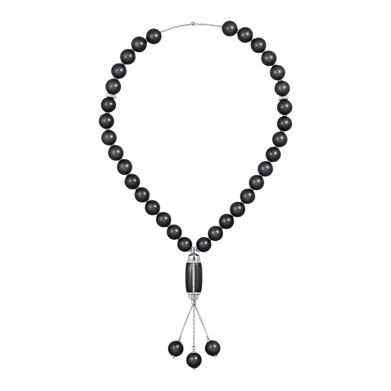 Grande Ellipse Prayer Beads in Black Onyx