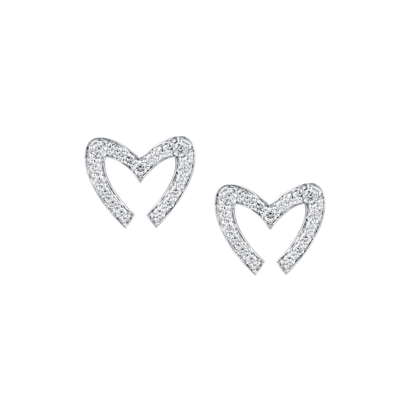Love M Diamond Pav&eacute; Earrings