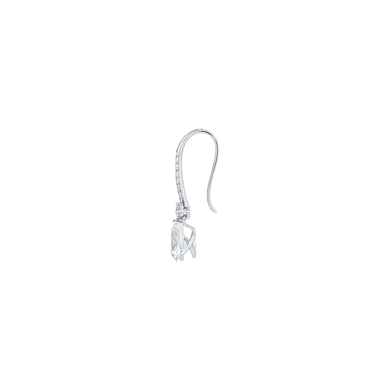 Diamond Essentials Unity Pear French Hook Earrings