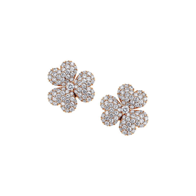 Flower of Eternity Rose Gold Earrings