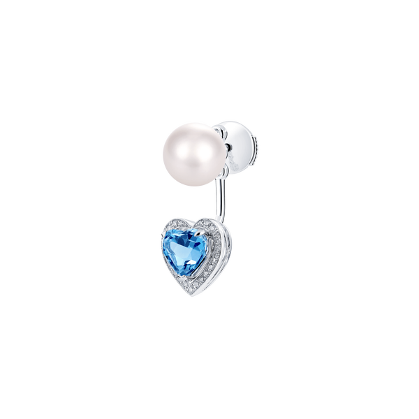 Venus Aquamarine and Diamond Pav&eacute; Earrings